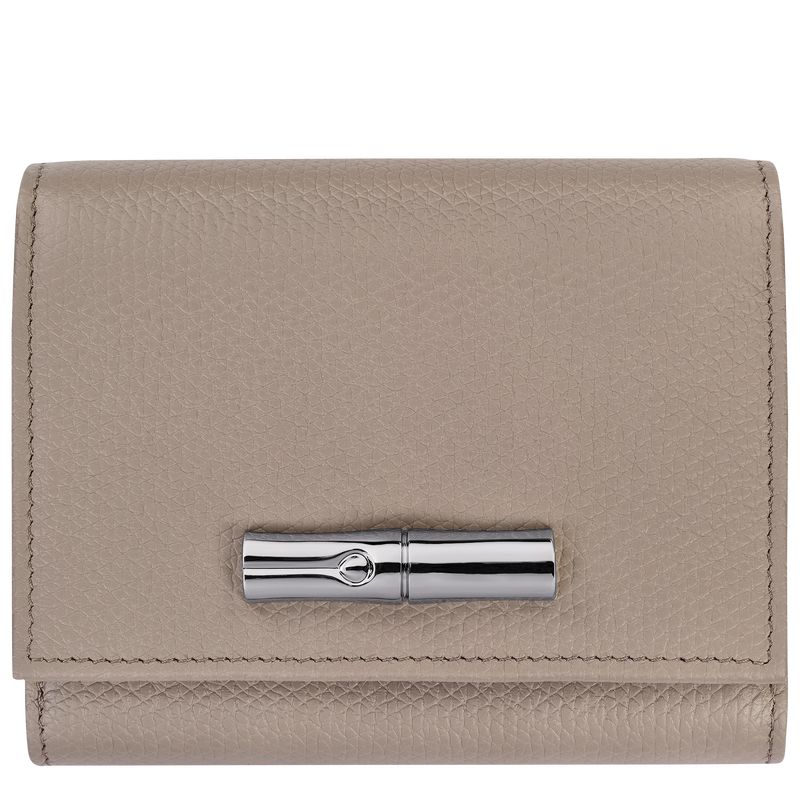 long champ Le Roseau Leather Naisten Lompakko Clay | FISG8540