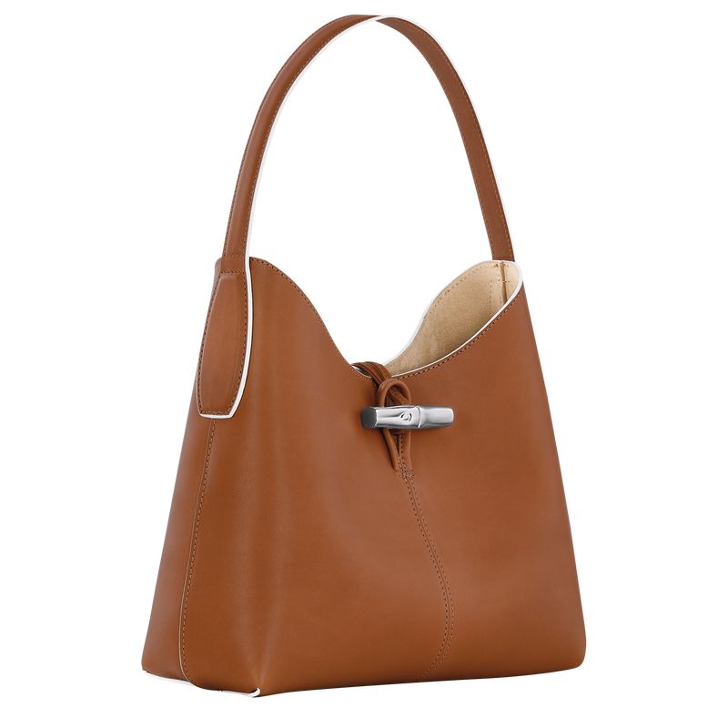 long champ Le Roseau M Hobo Leather Naisten Olkalaukku Cognac | FIZU8860