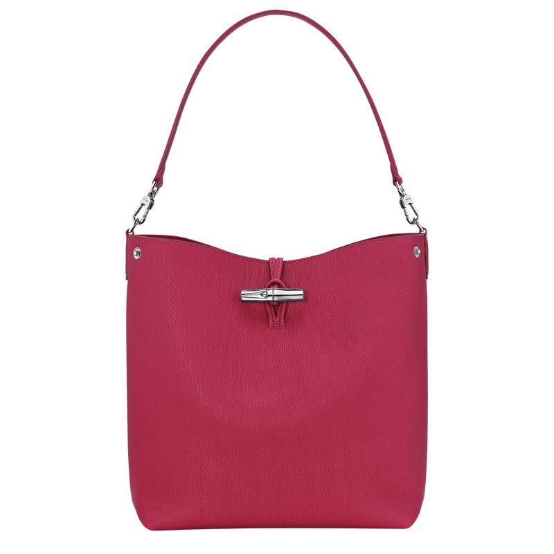 long champ Le Roseau M Shoulder Leather Naisten Olkalaukku Beetroot | FIFD8854