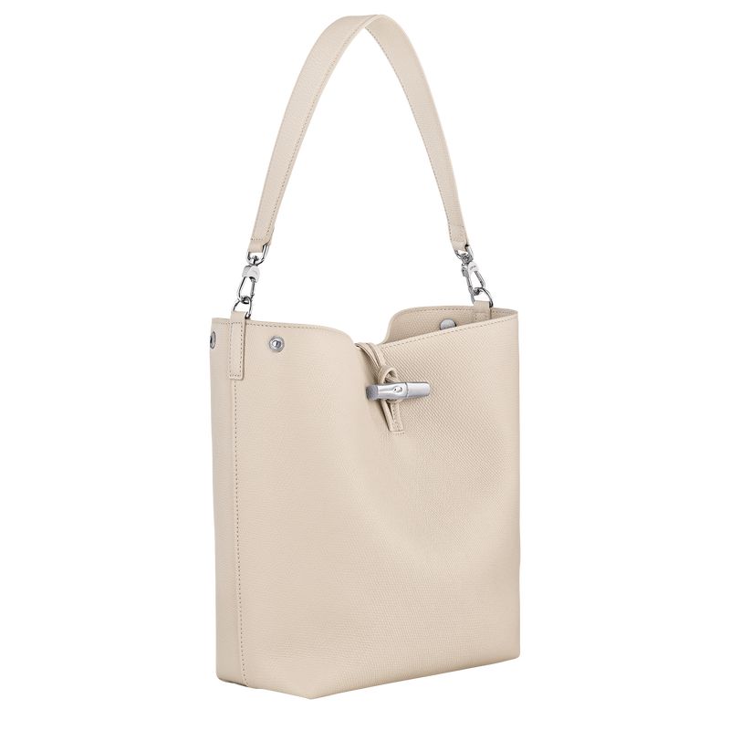 long champ Le Roseau M Shoulder Leather Naisten Olkalaukku Paper | FIDF8853