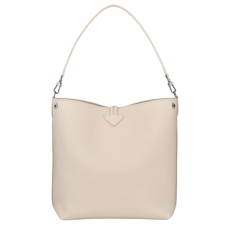 long champ Le Roseau M Shoulder Leather Naisten Olkalaukku Paper | FIDF8853