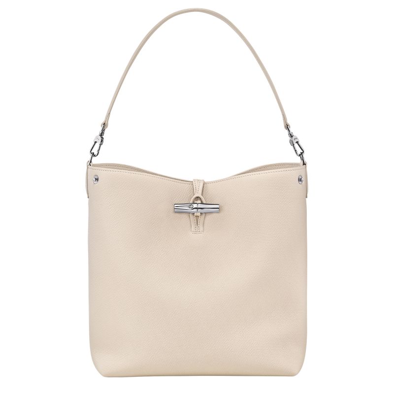 long champ Le Roseau M Shoulder Leather Naisten Olkalaukku Paper | FIDF8853