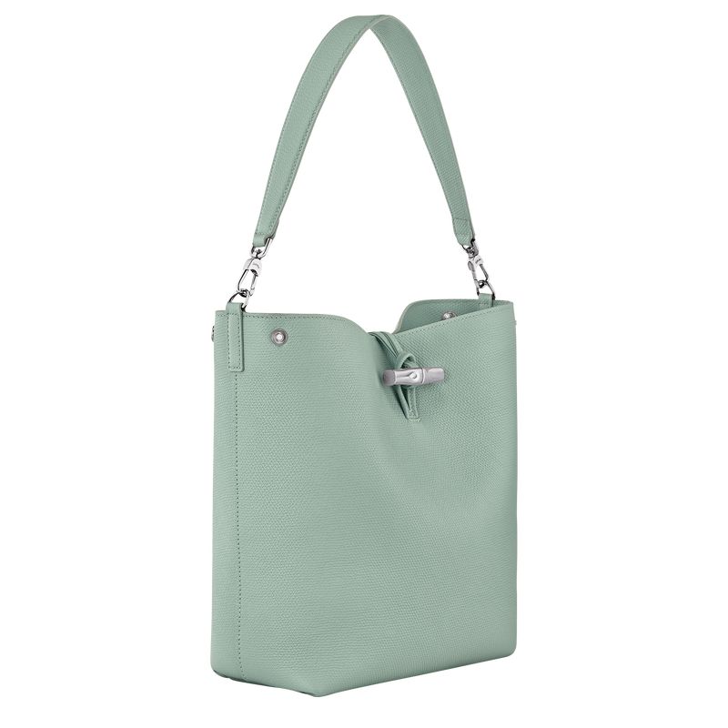 long champ Le Roseau M Shoulder Leather Naisten Olkalaukku Celadon | FIPJ8850