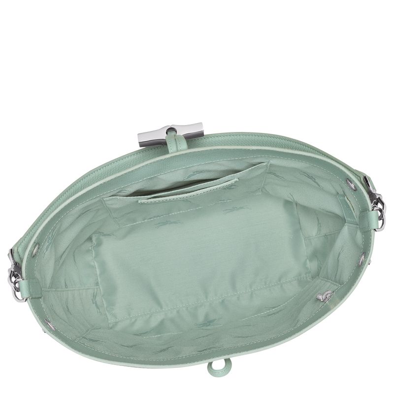 long champ Le Roseau M Shoulder Leather Naisten Olkalaukku Celadon | FIPJ8850