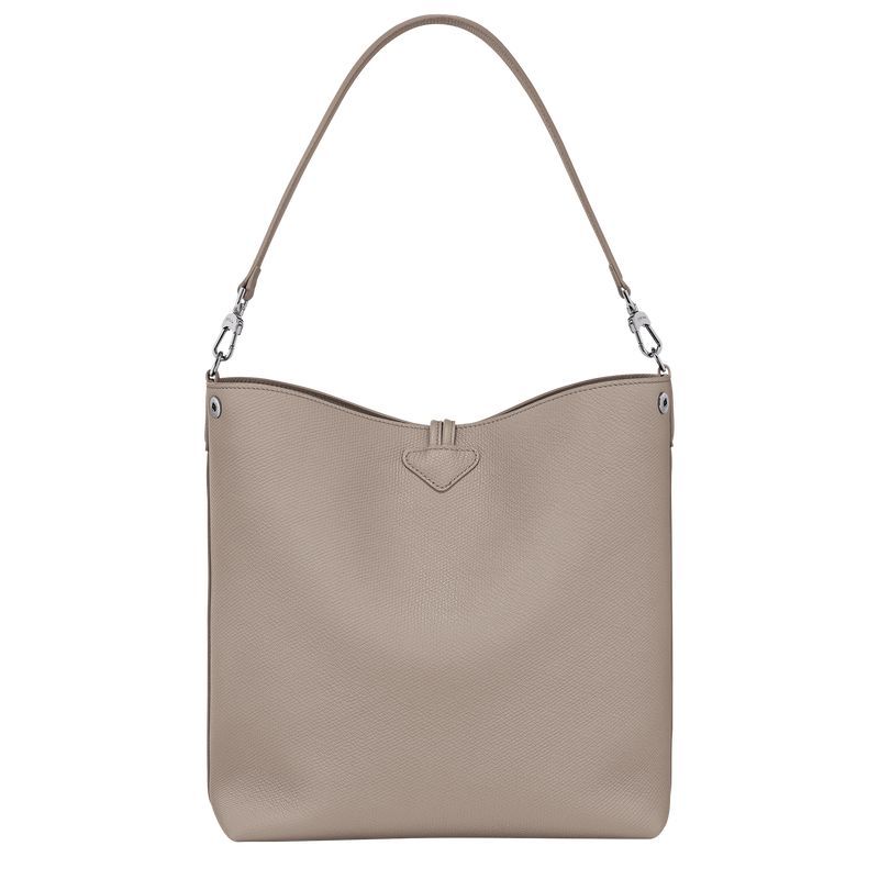 long champ Le Roseau M Shoulder Leather Naisten Olkalaukku Clay | FIOK8849