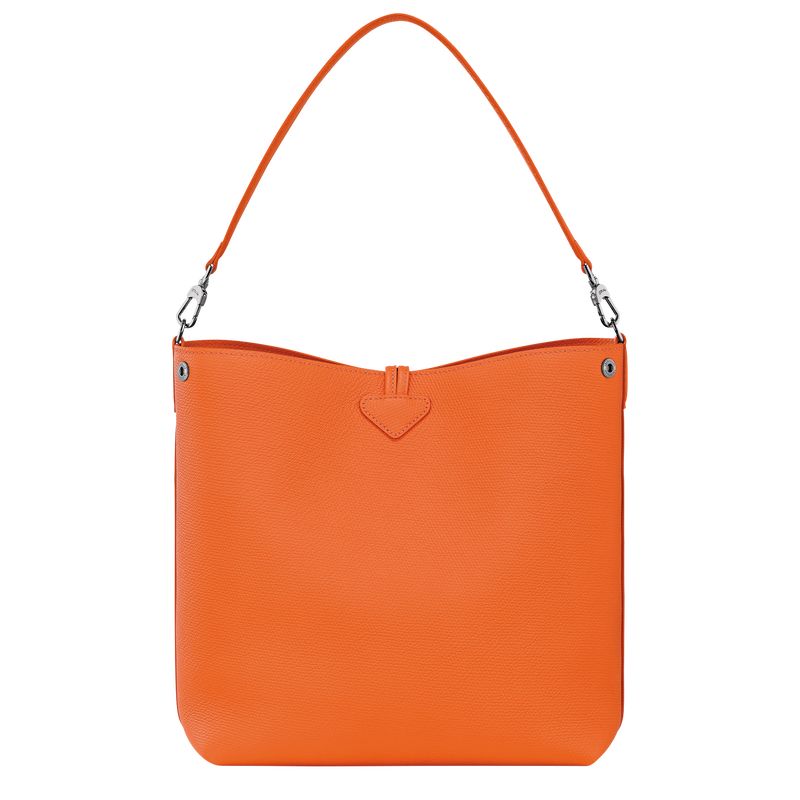 long champ Le Roseau M Shoulder Leather Naisten Olkalaukku Oranssi | FIIL8848