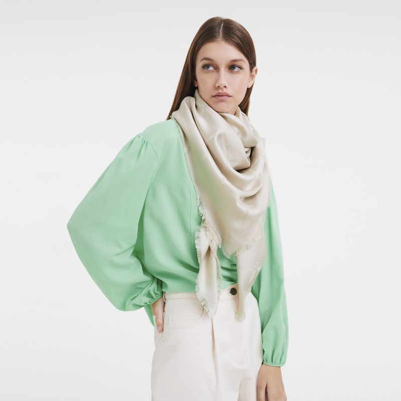 long champ Le Roseau Shawl Silk Blend Naisten Stoles Paper | FIVR8090