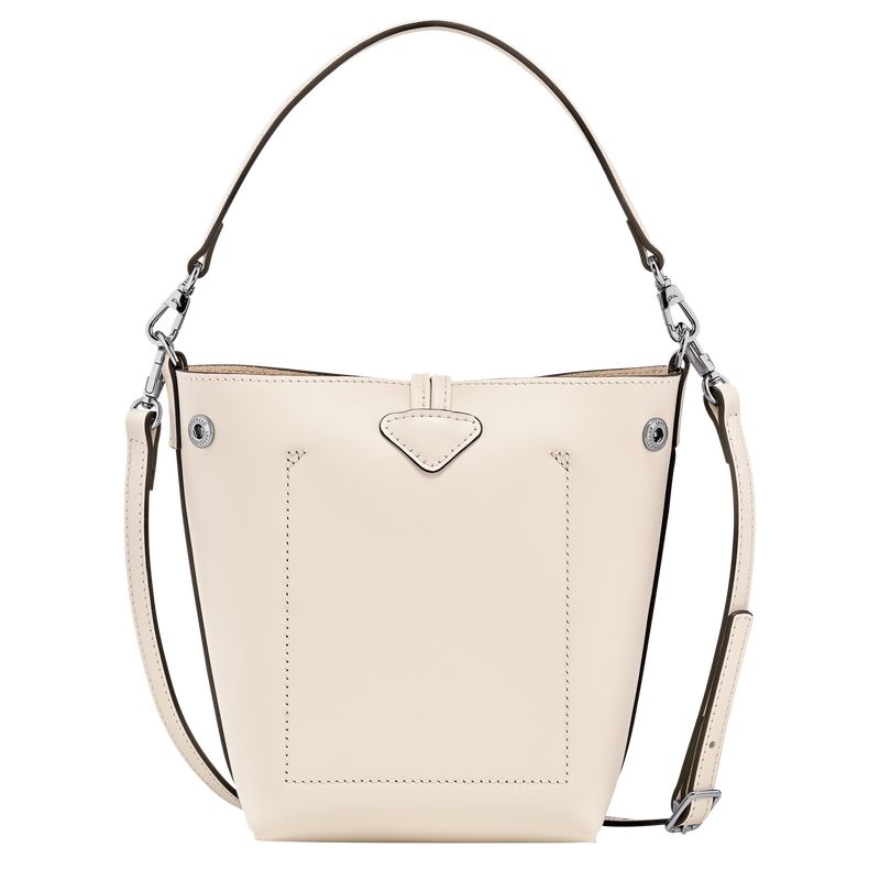 long champ Le Roseau XS Bucket Leather Naisten Crossbody Laukut Ecru | FIQM8997