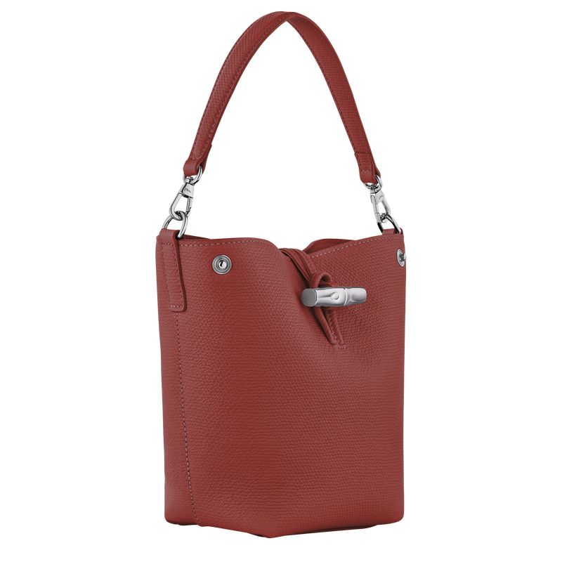 long champ Le Roseau XS Bucket Leather Naisten Crossbody Laukut Chestnut | FIJP8961