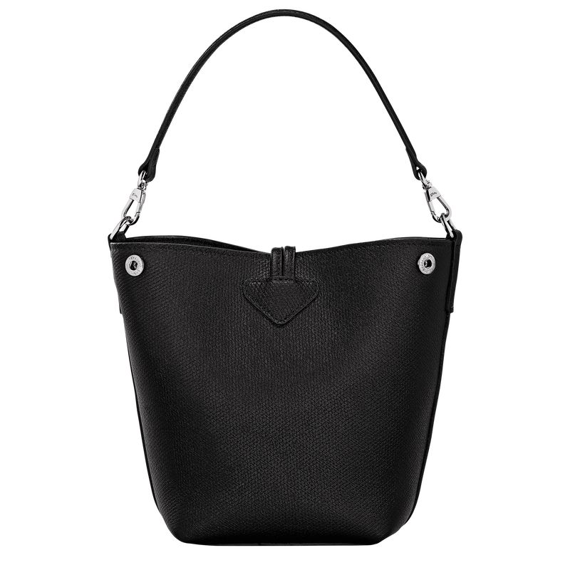 long champ Le Roseau XS Bucket Leather Naisten Crossbody Laukut Mustat | FIFD8958