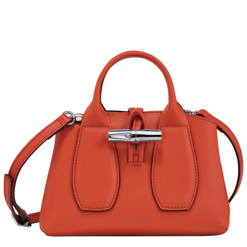 long champ Le Roseau XS Handbag Leather Naisten Mini Laukut Paprika | FIIL9368