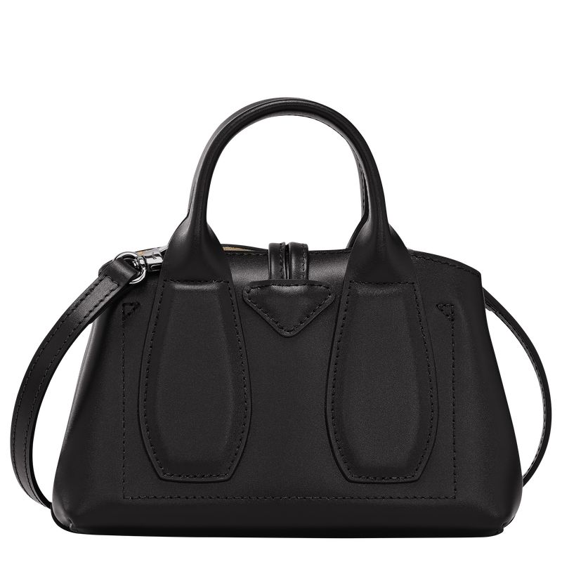 long champ Le Roseau XS Handbag Leather Naisten Mini Laukut Mustat | FIYX9366