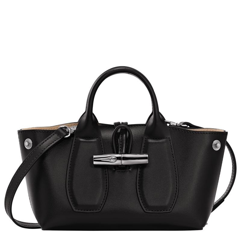 long champ Le Roseau XS Handbag Leather Naisten Mini Laukut Mustat | FIYX9366