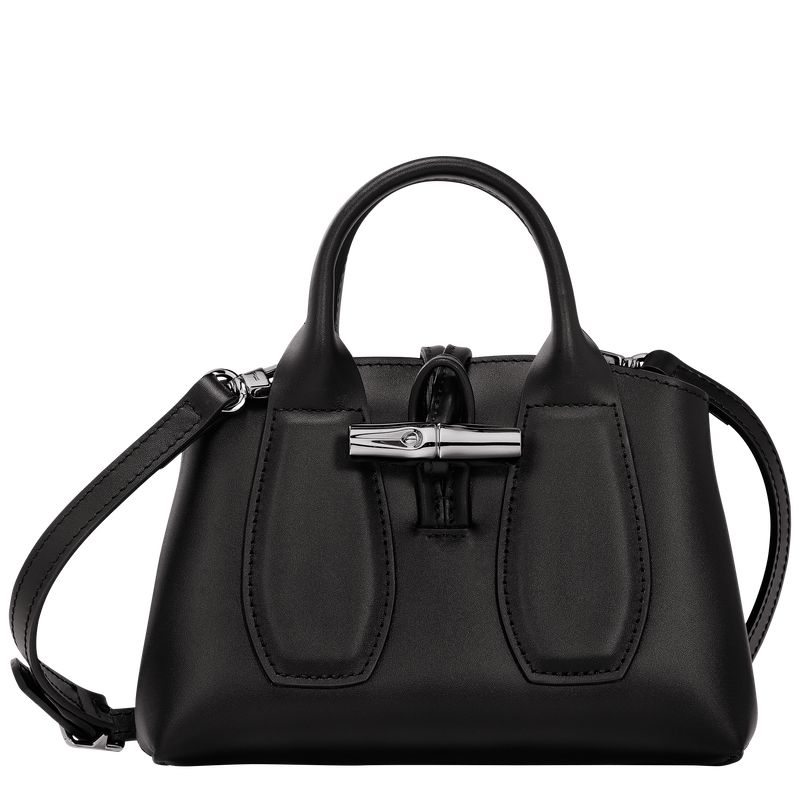 long champ Le Roseau XS Handbag Leather Naisten Mini Laukut Mustat | FIYX9366