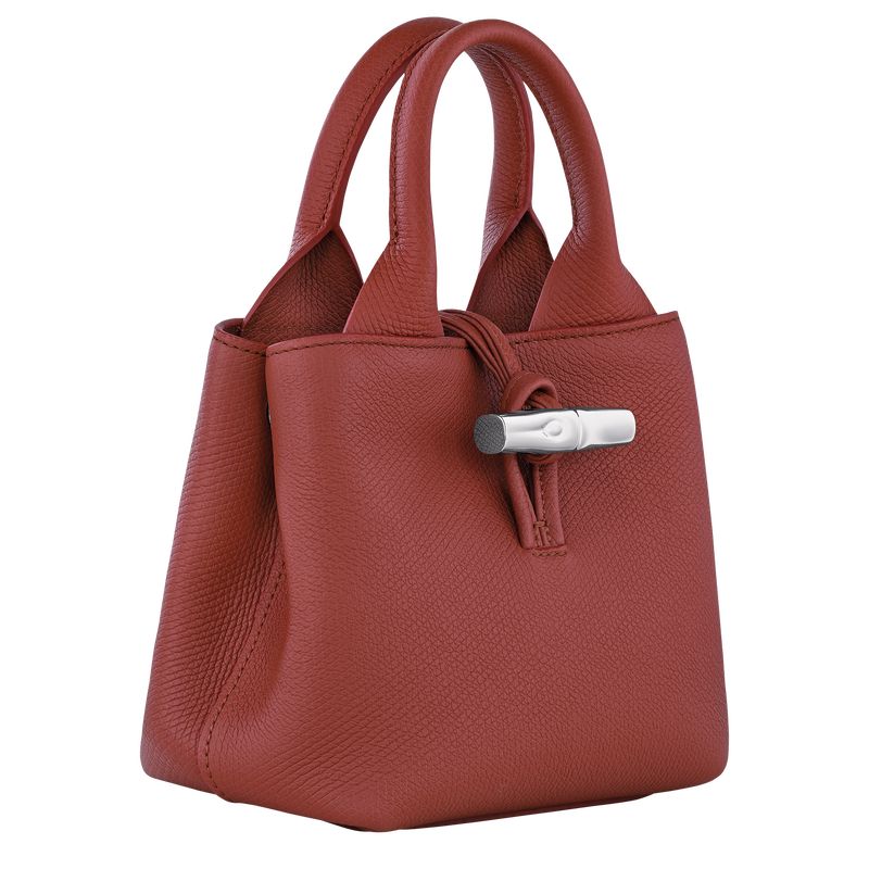 long champ Le Roseau XS Handbag Leather Naisten Mini Laukut Chestnut | FIZU9328