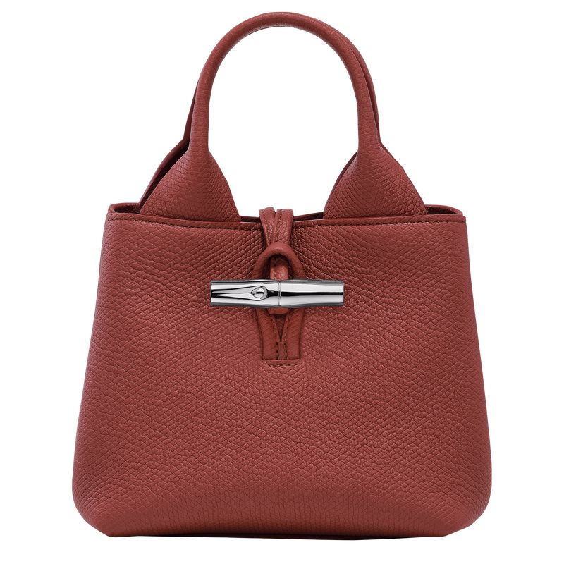 long champ Le Roseau XS Handbag Leather Naisten Mini Laukut Chestnut | FIZU9328