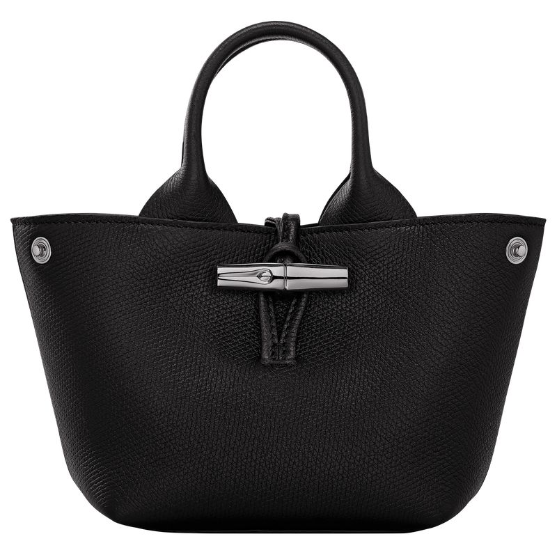 long champ Le Roseau XS Handbag Leather Naisten Mini Laukut Mustat | FIGS9323