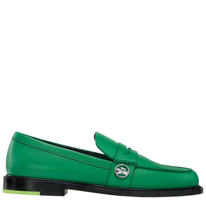 long champ Leather Naisten Loafers Vihreä | FIMQ7670