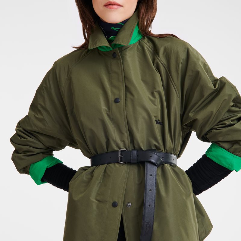 long champ Padded blouson Technical taffeta Naisten Takit Khaki Vihreä | FIZU7872