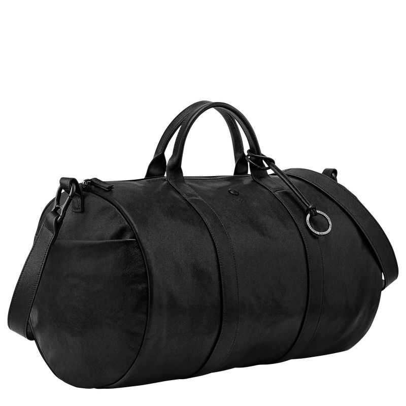 long champ Parisis S Duffle bag Leather Miesten Matkakassit Mustat | FIJP7245