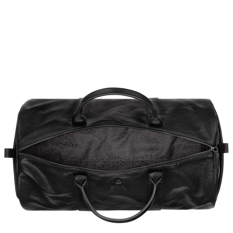 long champ Parisis S Duffle bag Leather Miesten Matkakassit Mustat | FIJP7245