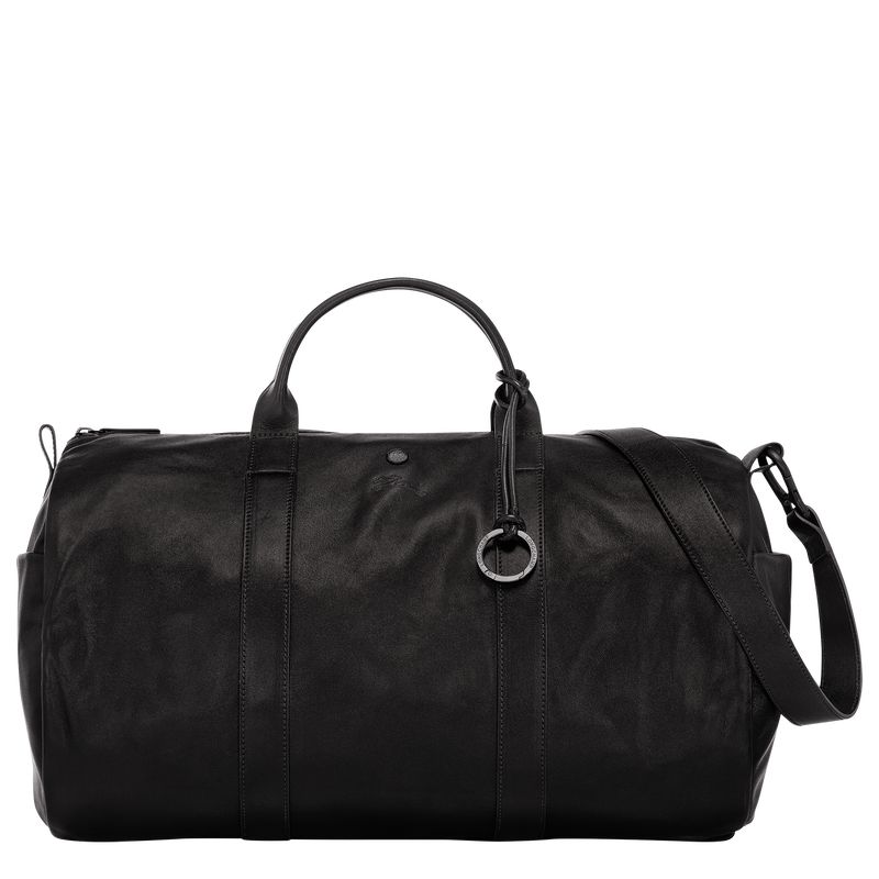 long champ Parisis S Duffle bag Leather Miesten Matkakassit Mustat | FIJP7245