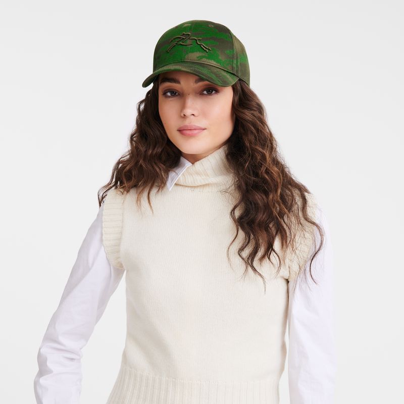 long champ Printed Cap Cotton Naisten Hatut Khaki | FIMQ8190