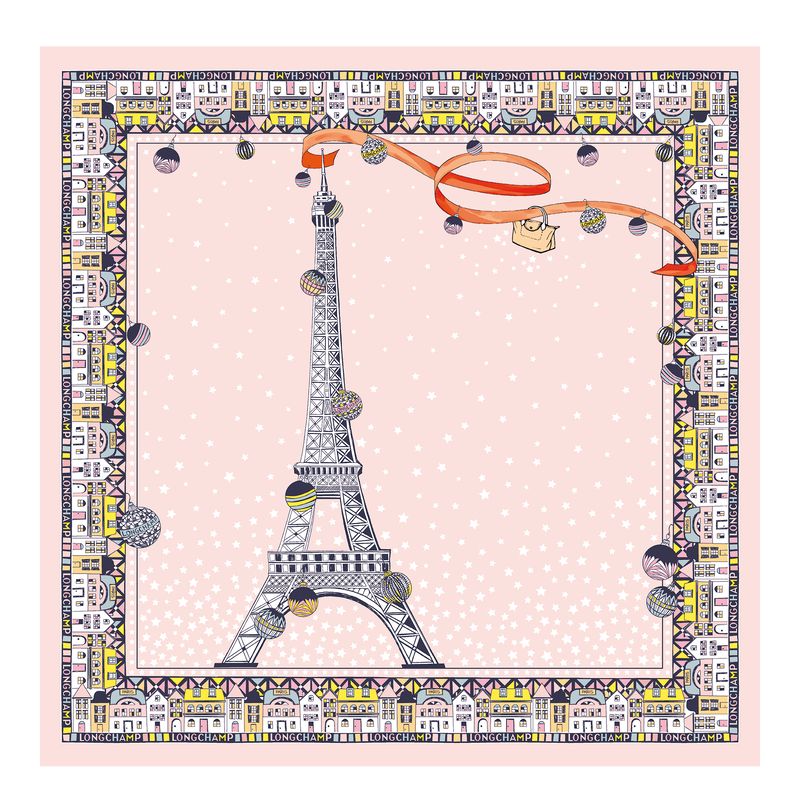 long champ Tour Eiffel NoËl Silk 50 Naisten Huivit Nude | FIBE8141