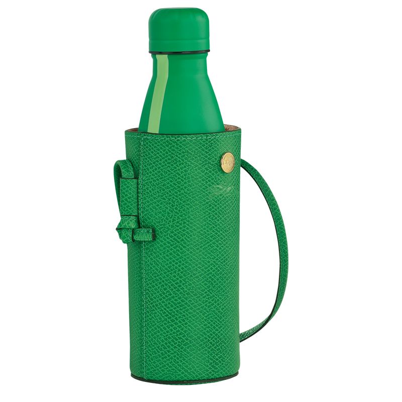 long champ Épure Bottle holder Leather Miesten Pouches Vihreä | FIFD7294