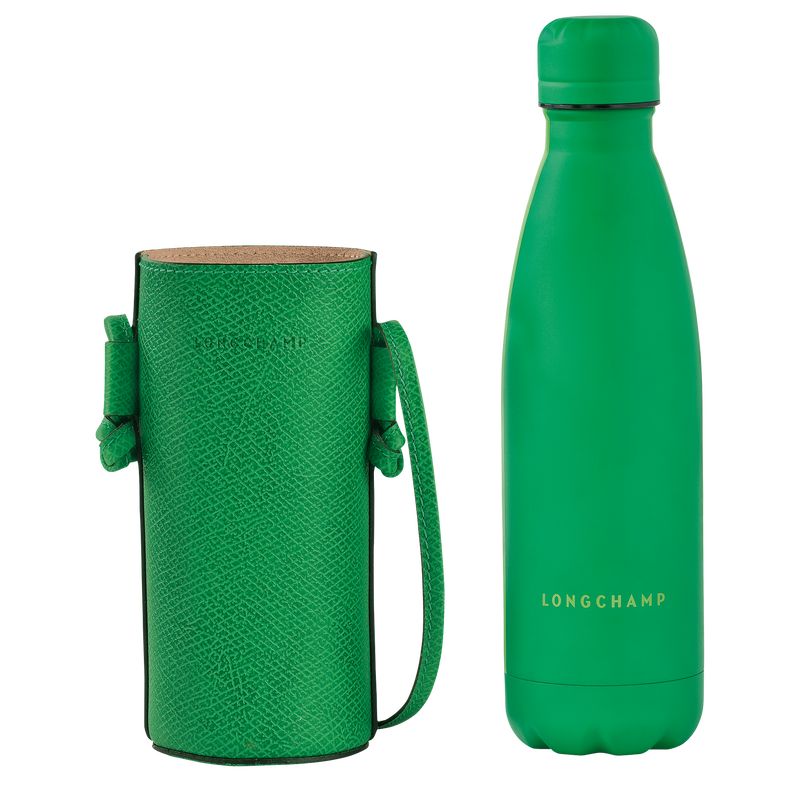 long champ Épure Bottle holder Leather Miesten Pouches Vihreä | FIFD7294