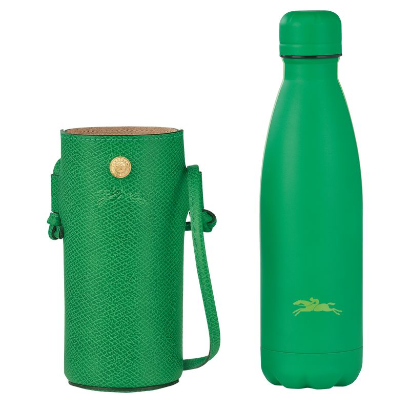 long champ Épure Bottle holder Leather Miesten Pouches Vihreä | FIFD7294