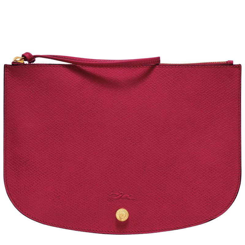 long champ Épure Leather Naisten Pouches Magenta | FIDF8697