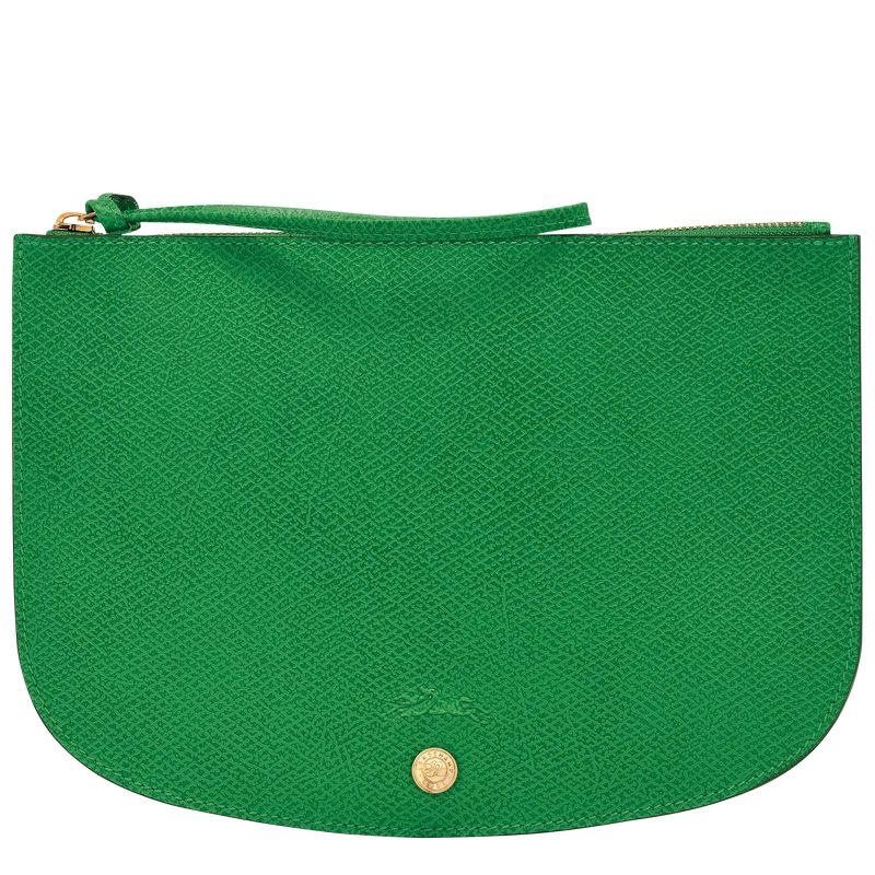 long champ Épure Leather Naisten Pouches Vihreä | FIAH8695