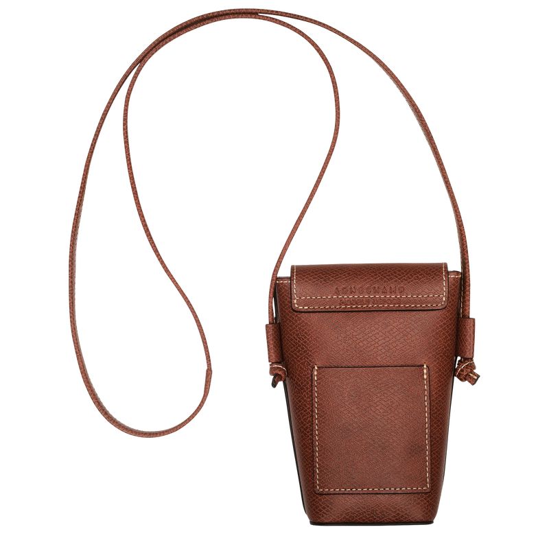 long champ Épure with leather lace 1 Miesten Kuori Ruskea | FIOK7289