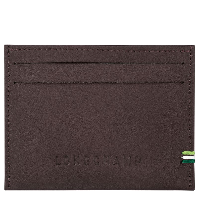 long champ sur Seine Leather Miesten Korttikotelo Mocha | FIRV7388